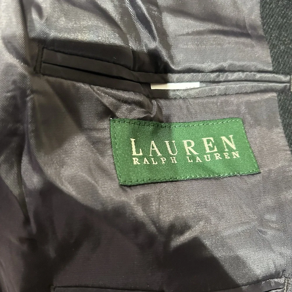Lauren Ralph Lauren Mens 38S Blazer Suit Jacket Grey 100% Wool